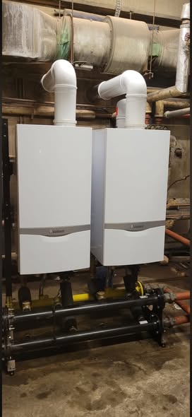 Twin Vaillant boiler installation
